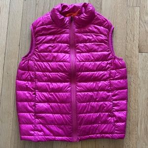 Girls Primary Puffer Vest Raspberry Size 12 EUC
